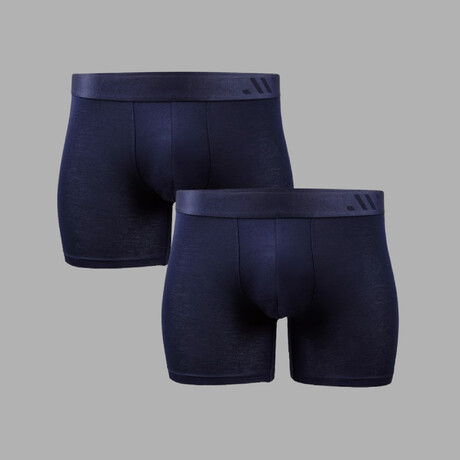 ALPHX Everyday Comfort // ATHLTC Boxer Brief // 2 Pack // Maritime Navy (Medium)