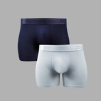 ALPHX Everyday Comfort // ATHLTC Boxer Brief // Maritime Navy + Glacier Blue (Medium)