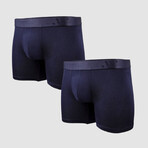 ALPHX Everyday Comfort // MDRN Boxer Brief // 2 Pack // Maritime Navy (Small)