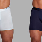 ALPHX Everyday Comfort // ATHLTC Boxer Brief // Maritime Navy + Glacier Blue (Medium)