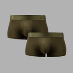ALPHX Everyday Comfort // ATHLTC Trunk // 2 Pack // Moss Green (Medium)