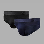 ALPHX Everyday Comfort // MDRN Brief // 2 Pack // Midnight Black + Maritime Navy (Small)