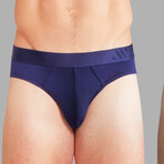 ALPHX Everyday Comfort // MDRN Brief // 2 Pack // Midnight Black + Maritime Navy (Small)