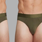 ALPHX Everyday Comfort // MDRN Brief // 2 Pack // Moss Green (Small)