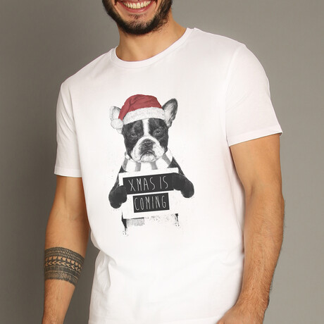 Xmas Is Coming T-Shirt // White (Small)