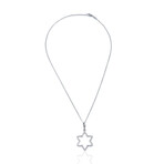 Estate // 18K White Gold Diamond Star Pendant // 16" // Pre-Owned