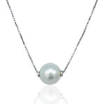 Eterea // 18K White Gold Pearl Pendant Necklace // 17" // Pre-Owned