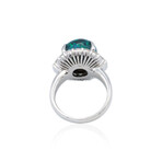 Platinum Diamond Black Opal Ring // Ring Size: 6.25 // Pre-Owned