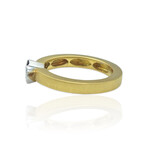 Oromailia // 18K Yellow Gold Diamond Satin Ring // Ring Size: 7.25 // Pre-Owned