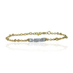 Pascia // 18K White + 18K Yellow Gold Diamond Bracelet // 7" // Pre-Owned