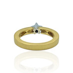 Oromailia // 18K Yellow Gold Diamond Satin Ring // Ring Size: 7.25 // Pre-Owned