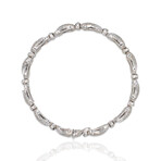 Orm // 18K White Gold Diamond Soft Wristband Bracelet // 7.25" // Pre-Owned