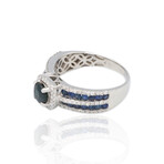 Estate // 18K White Gold Diamond & Sapphire Ring // Ring Size: 6.5 // Pre-Owned