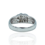 Oromailia // 18K White Gold Diamond + Ruby Ring // Ring Size: 7.25 // Pre-Owned