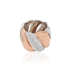 Cassetti // 18K White + 18K Rose Gold Diamond Ring // Ring Size: 6.25 // Pre-Owned