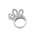 Estate // 18K White Gold Diamond Flower Ring // Ring Size: 6.75 // Pre-Owned