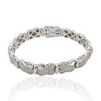 Orm // 18K White Gold Diamond Soft Wristband Bracelet // 7.25" // Pre-Owned