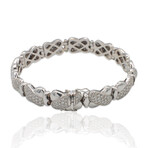 Orm // 18K White Gold Diamond Soft Wristband Bracelet // 7.25" // Pre-Owned