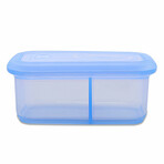 Minimal Silicone Container + Divider // Set Of 2 // Blue (23.7oz)