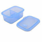 Minimal Silicone Container + Divider // Set Of 2 // Blue (23.7oz)