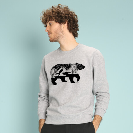 Bear And Foxes Sweatshirt // Gray (X-Small)