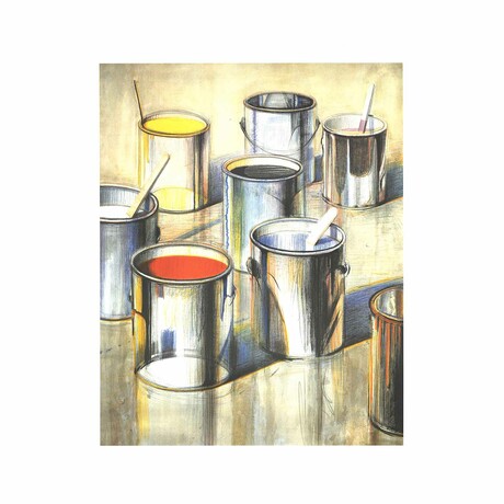 Wayne Thiebaud // Paint Cans (No text) // 1990 Offset Lithograph