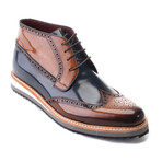 Wayland Dress Shoe // Tobacco + Dark Blue (Euro: 46)