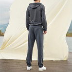 Sam Zip-Up + Trouser Lounge Set // Gray (S)