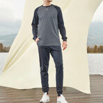 Tim Long Sleeve + Trouser Lounge Set // Gray (S)