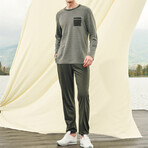 Cole Long Sleeve + Trouser Lounge Set // Olive (S)