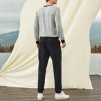 Levi Long Sleeve + Trouser Lounge Set // Gray + Black (S)