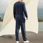 Bailey Button-Up + Trouser Lounge Set // Plaid (S)