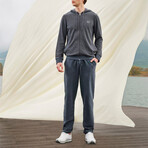 Sam Zip-Up + Trouser Lounge Set // Gray (S)