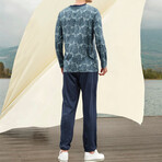 Kit Long Sleeve + Trouser Lounge Set // Navy Blue (S)