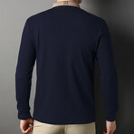 Alec Plaid Collar Polo // Dark Blue (M)