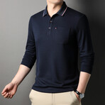 Otto Long Sleeve Polo // Dark Blue (L)