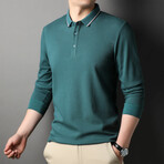 Sydney Long Sleeve Polo // Green (XS)