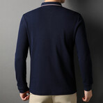 Sydney Long Sleeve Polo // Dark Blue (XS)