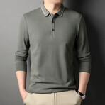 Sydney Long Sleeve Polo // Army Green (M)