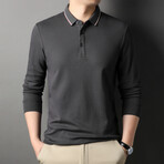 Sydney Long Sleeve Polo // Dark Gray (L)