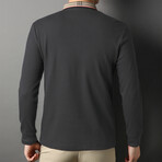Alec Plaid Collar Polo // Dark Gray (XL)