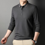 Sydney Long Sleeve Polo // Dark Gray (L)