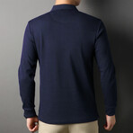 Warner Long Sleeve Polo // Dark Blue (S)