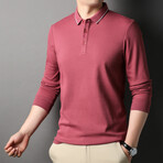 Sydney Long Sleeve Polo // Red (L)