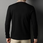 Alec Plaid Collar Polo // Black (XS)