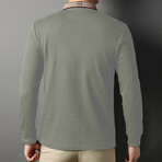 Alec Plaid Collar Polo // Army Green (XS)