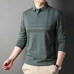 Jules Plaid Long Sleeve Polo // Green (M)