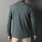 Jules Plaid Long Sleeve Polo // Green (M)