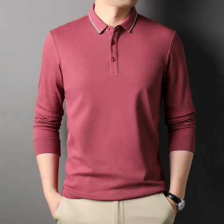 Sydney Long Sleeve Polo // Red (XS)