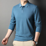 Warner Long Sleeve Polo // Light Blue (M)